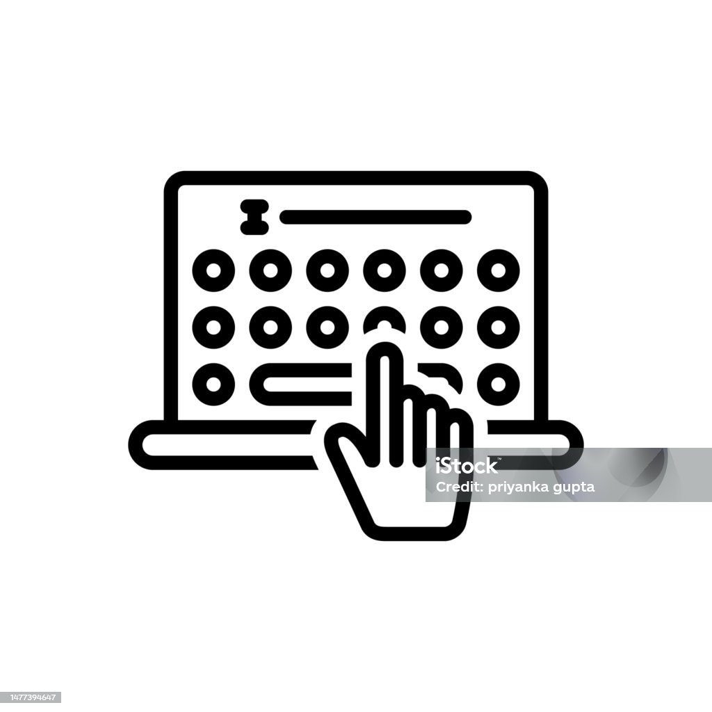 Symbol Learning Typing Type Typing Stock Illustration - Download Image Now - Computer Keyboard ...