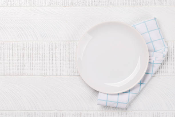 istock Top-down view of an empty plate mockup 1477400416