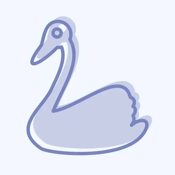Vector illustration of Icon Swan. related to Domestic Animals symbol. simple design editable. simple illustration