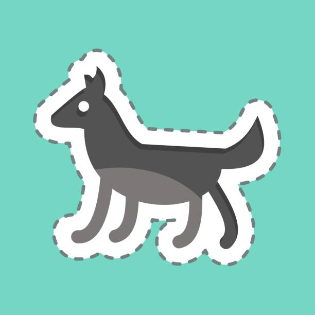 アイコン犬。家畜のシンボルに関連しています。編集可能なシンプルなデザイン。簡単なイラスト - dog group of animals clothing animal点のイラスト素材／クリップアート素材／マンガ素材／アイコン素材