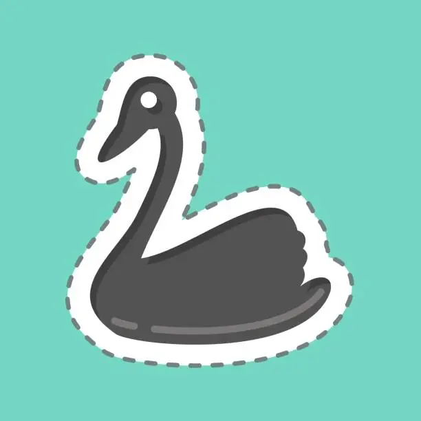 Vector illustration of Icon Swan. related to Domestic Animals symbol. simple design editable. simple illustration