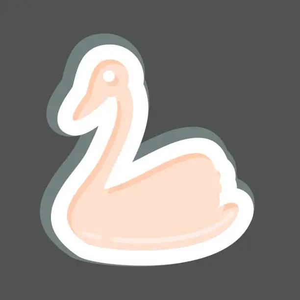 Vector illustration of Icon Swan. related to Domestic Animals symbol. simple design editable. simple illustration