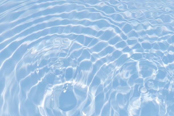 istock Defocus blurred transparent blue colored clear calm water surface texture with splashes and bubbles. Trendy abstract nature background. Water waves in sunlight with copy space. Blue water shine 1477419414