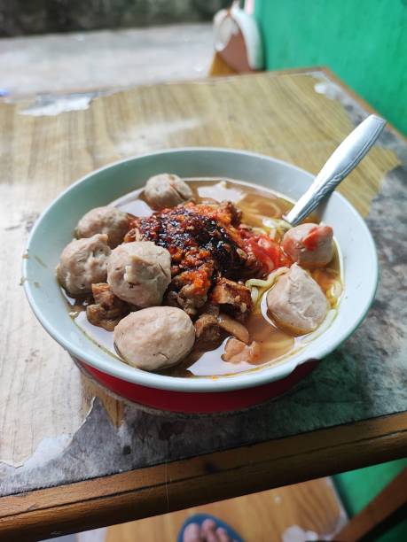 istock Meatball with chili sauce 1477421849
