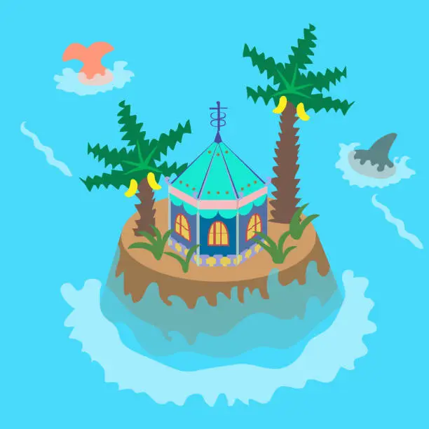 Vector illustration of [Vector] Summer resort pension island - 04