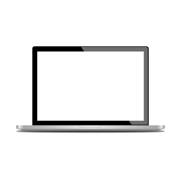 istock Laptop mockup and transparent screen for easy place demo. Vector mockup. 1477432957