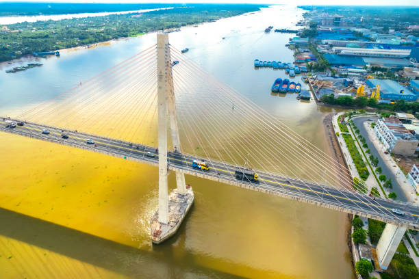 istock Rach Mieu bridge, Tien Giang, Vietnam, aerial view 1477434963