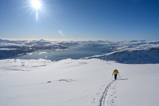 Impressions of ski touring (backcountry skiing) in Tromsø
