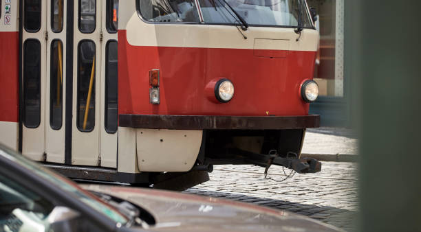 istock Tram public transportation in Praha, Czech republic. 1477443973