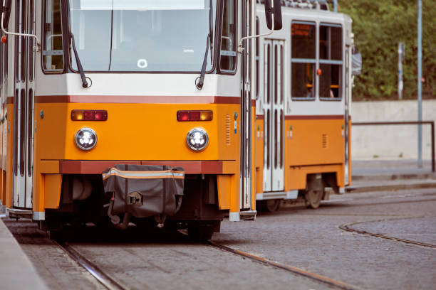 istock Tram tramway public transportation in Budapest, Hungary. 1477444139