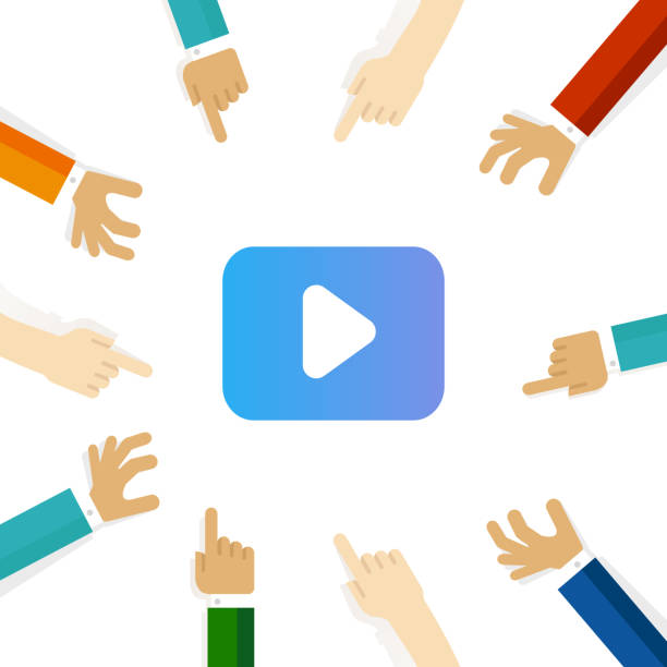 Video player app icon media video bloger technology modern application Video player app icon media video bloger technology modern application vector youtube video screen stock illustrations
