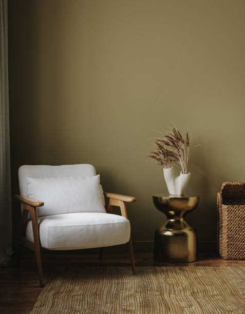 istock Home mockup, dark green bedroom interior background 1477449401