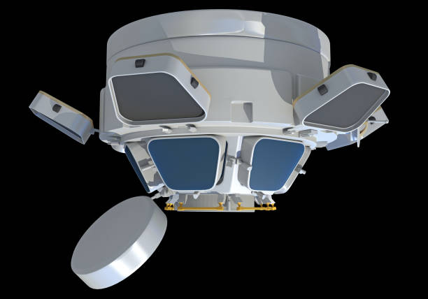 istock Service Module of ISS International Space Station 3D rendering on black background 1477449480