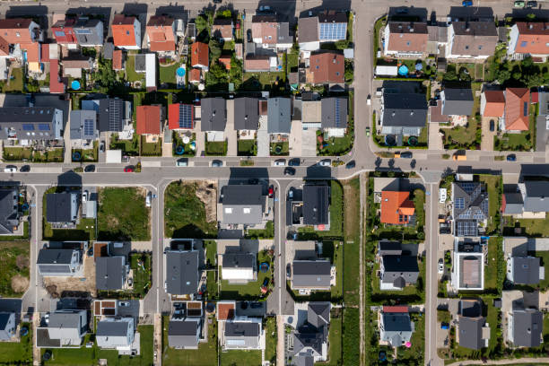 istock Residential neighborhood from above 1477450771