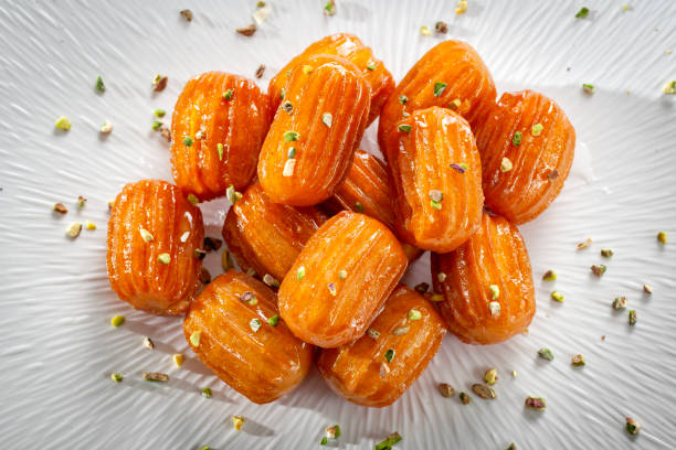 Traditional Tulumba Dessert (kind of Baklava). Very famous on Middle East Countries.