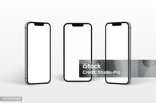 istock High detailed phone template isometric similar to iphone mockup vector 1477457052