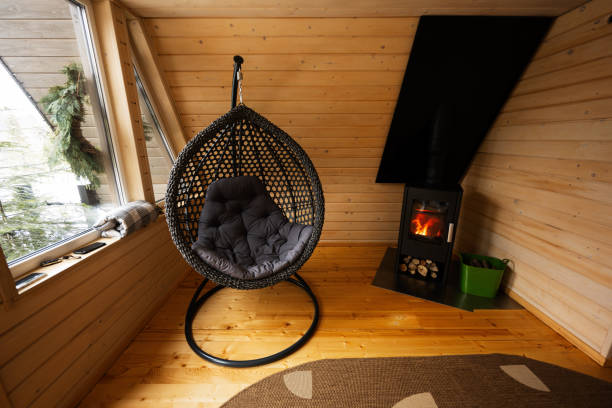 istock Fireplace at cozy comfortable for people cold weather easy indoors heating. Egg swing. 1477458988