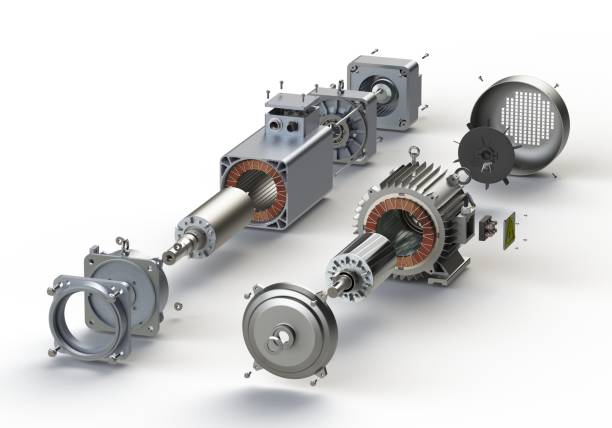 istock Spindle drive and electric motor general presentation  3D illustration 1477461329