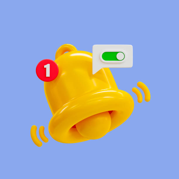 istock 3d minimal turn-on notification concept. New update reminder. New notification alert. A bell icon and switch toggle button with clipping path. 3d illustration. 1477467243