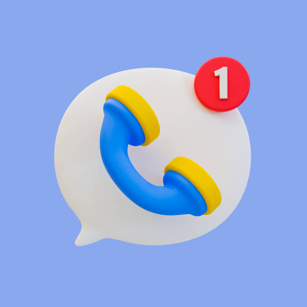 istock 3d minimal missed call notification icon. missed call alert. missed call notification icon with clipping path. 3d rendering illustration. 1477467591