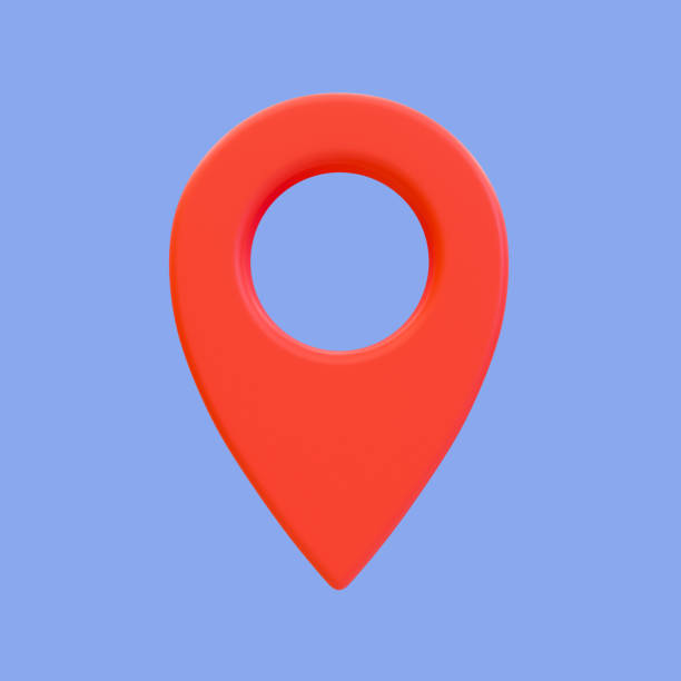 istock 3d minimal location pin icon. Marking a position. trip destination with clipping path. 3d illustration. 1477468746
