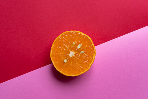 placed cut oranges