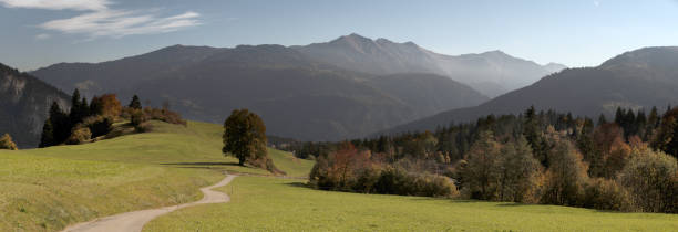 스위스의 필름 주변 풍경 - landscape laax graubunden canton switzerland 뉴스 사진 이미지