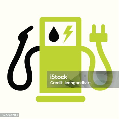 istock Hybrid or electric fuel pump 147747203