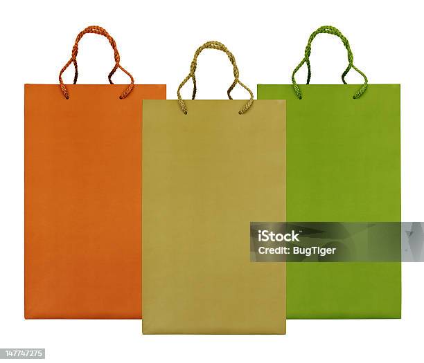 Colorful Shopping Bags Stock Photo - Download Image Now - Bag, Brown, Close-up