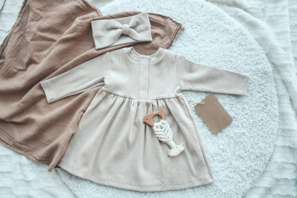 istock Set of children's clothes for newborns 1477472986