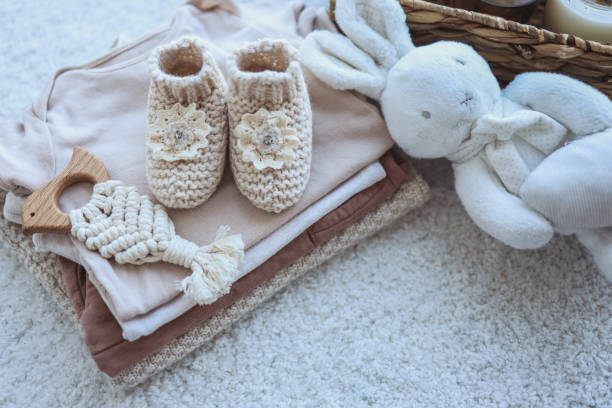 istock Set of knitted things for a newborn handmade 1477473411