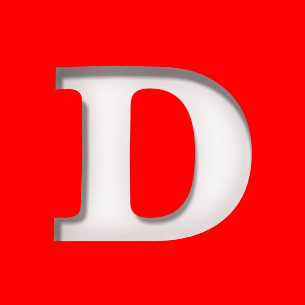 istock D letter white sign cut out stencil design 3d rendering graphic illustration isolated on red background 1477477269