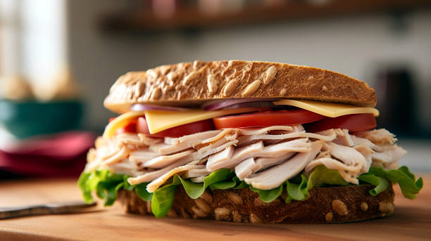 istock Fresh and nutritious whole grain turkey sandwich 1477477906