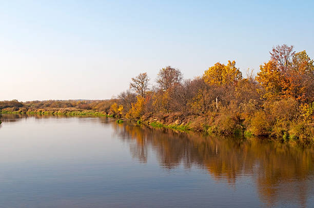 istock Sunset on the river in autumn 147747931
