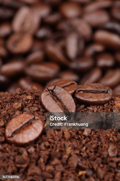 Coffee Beans And Coffee Powder Stock Photo - Download Image Now - Cafe, Caffeine, China - East Asia