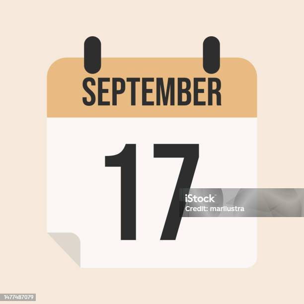 September 17th Calendar Calendar For Meetings And Events Page Stock