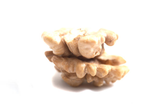 half walnuts close up full frame background
