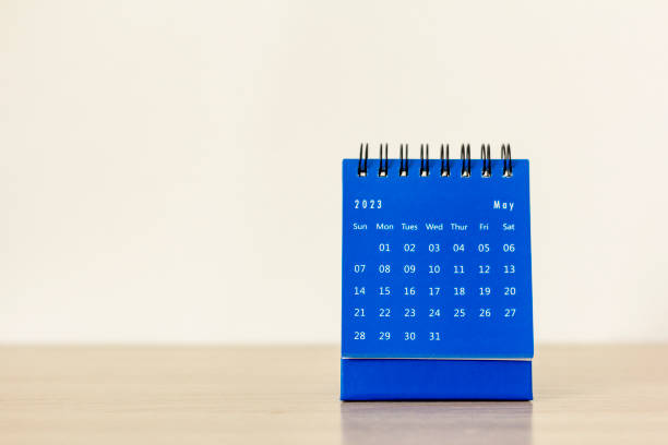 istock Desktop calendar for May 2023. Calendar for planning, assigning, organizing and managing each date. 1477497026