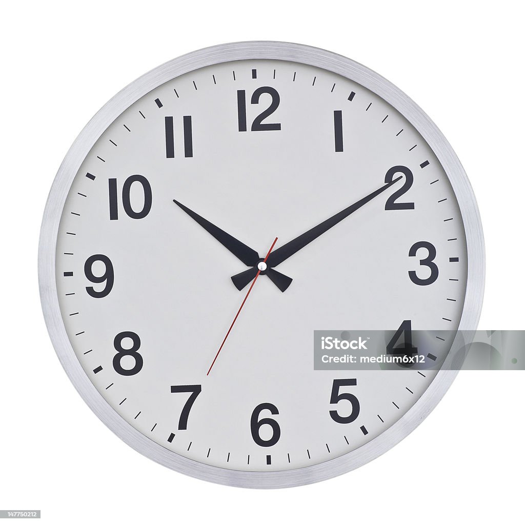 Horloge blanche avec temps ensemble de 10 à 10 - Photo de Cadran d'horloge libre de droits