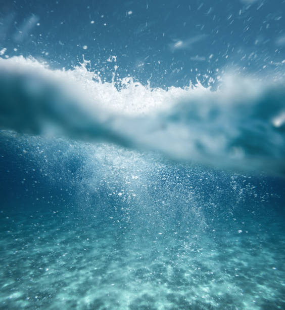 Under Sea Wave stock photo