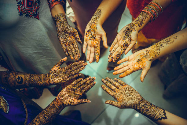 istock Beautiful female hands with henna tattoo 1477504898