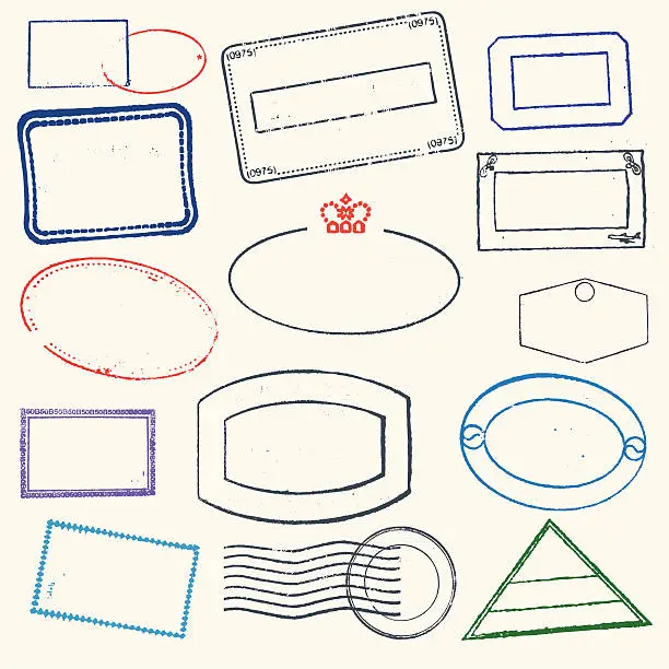 Vector illustration of Rubber Stamps