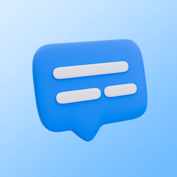 istock 3d minimal communication icon. online social media chatting. online message sending. chat icon with clipping path. 3d illustration. 1477509827