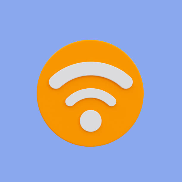 istock 3d Wi-Fi signal icon. Internet tethering. router signal with clipping path. 3d rendering illustration. 1477510108