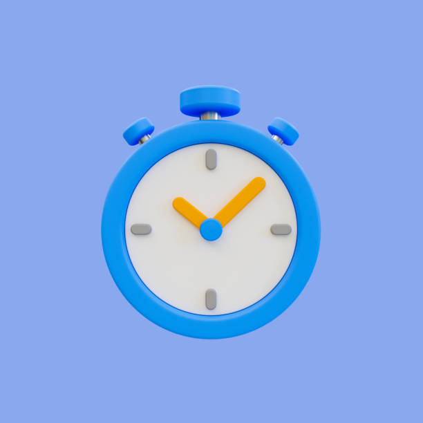 istock 3d minimal time management concept. urgent work. fast service. A stopwatch with clipping path. 3d illustration. 1477510537