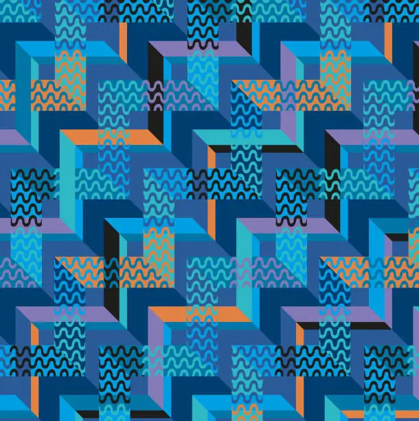 Vector illustration of Abstract geometric pattern, background vector. Urban print for sport clothes, wrapping paper, apparel.