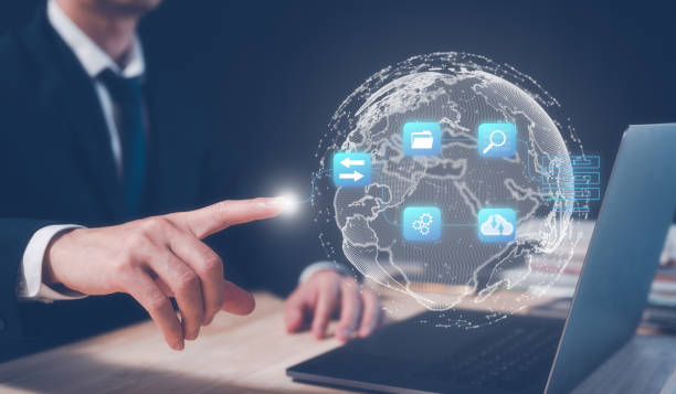 istock Digital transformation technology strategy, IoT, internet of things. transformation of ideas and the adoption of technology in business in the digital age, enhancing global business capabilities. Ai 1477513166