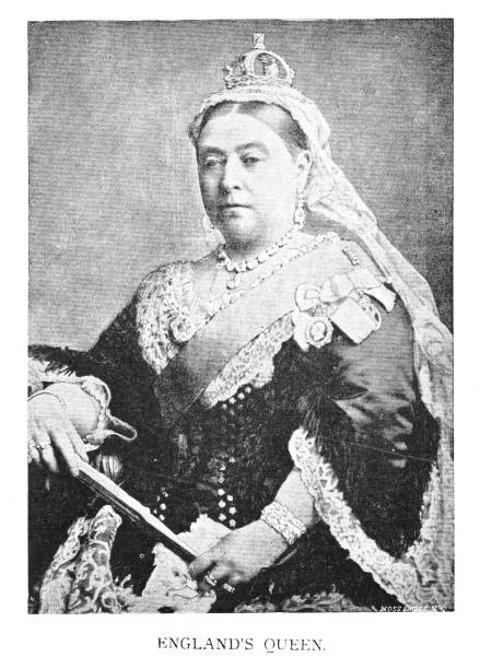 Queen Victoria Photo Portrait, 19th Century British History Portrait of Victoria ( May 24, 1819 – January 22, 1901), Queen of the United Kingdom of Great Britain and Ireland from June 20, 1837 until her death in 1901. Photo published 1889 Original edition is from my own archives. Copyright has expired and is in Public Domain. christine kohler stock illustrations