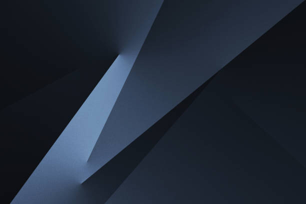 Black blue abstract modern background. Dark. Geometric shape. 3d effect. Diagonal lines, stripes. Triangles. Gradient. Light, glow. Black blue abstract modern background for design. Dark. Geometric shape. 3d effect. Diagonal lines, stripes. Triangles. Gradient. Light, glow. Minimal. Metallic sheen. Web banner. wall angle stock illustrations