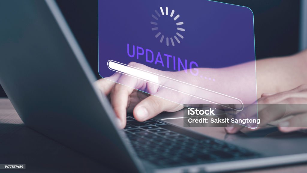 Installing Software Update Process Operating System Upgrade Concept ...